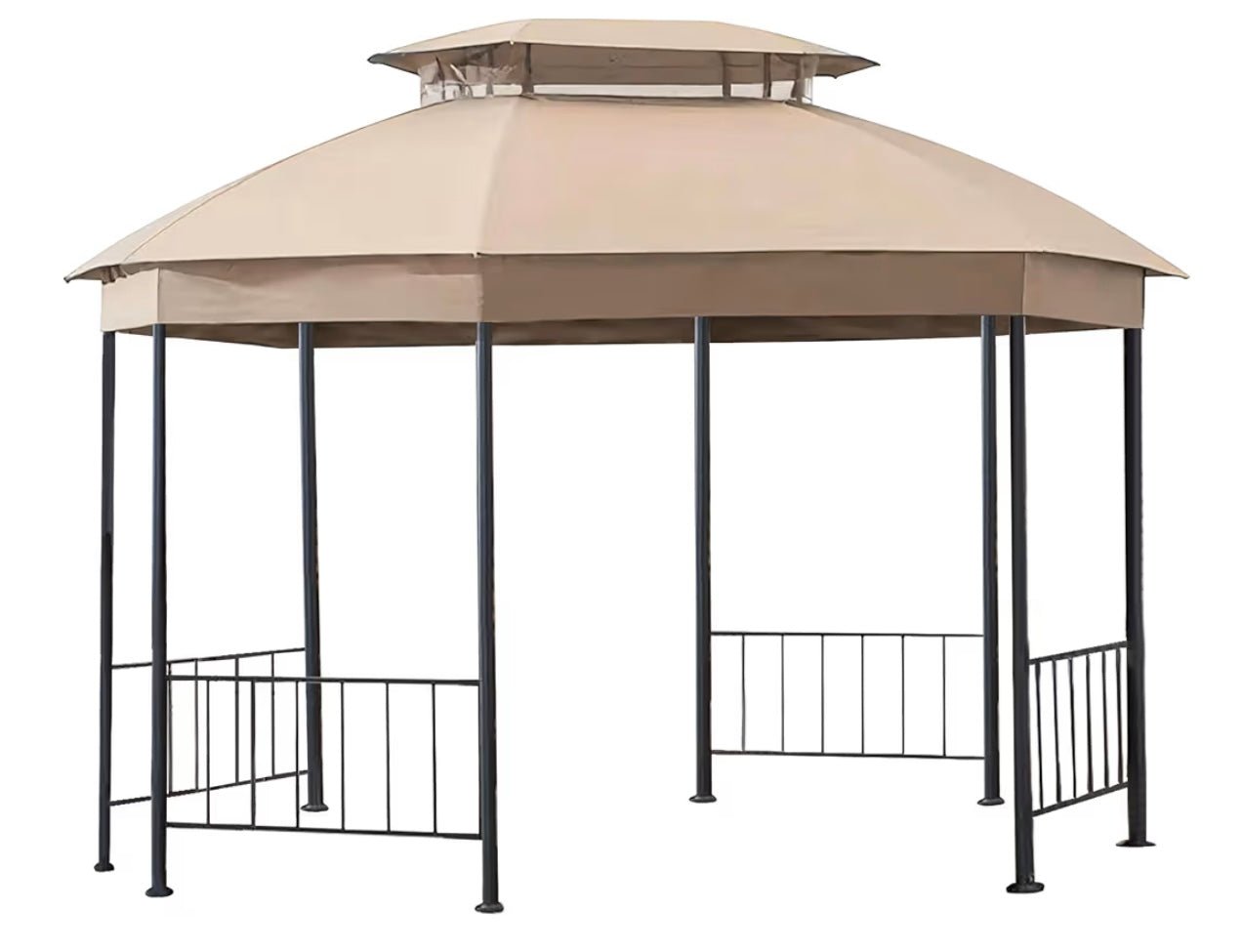 Beige Replacement Canopy and Vent Cover Set For Big Lots Octagonal Gazebo