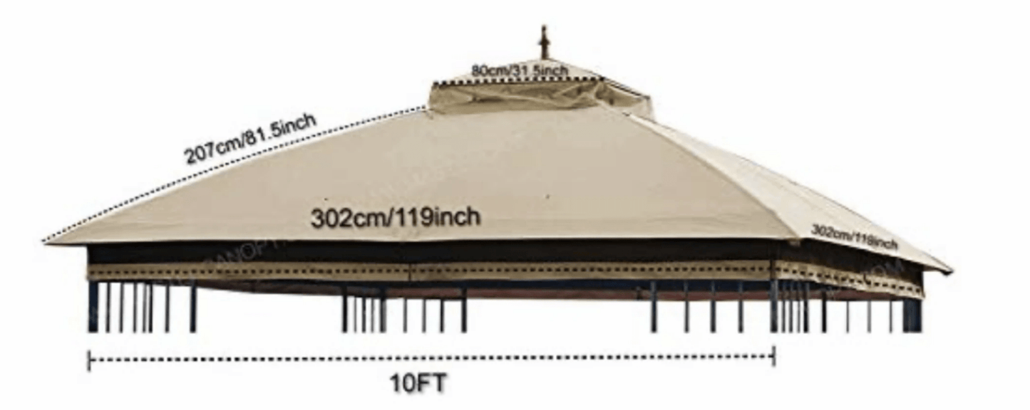 Gazebo 10x10 Allen and Roth Replacement Mosquito Netting model L-GZ039PST-G