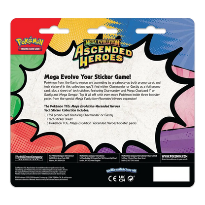 Pokemon - Mega Evolution: Ascended Heroes (Charmander) Tech Sticker Collection