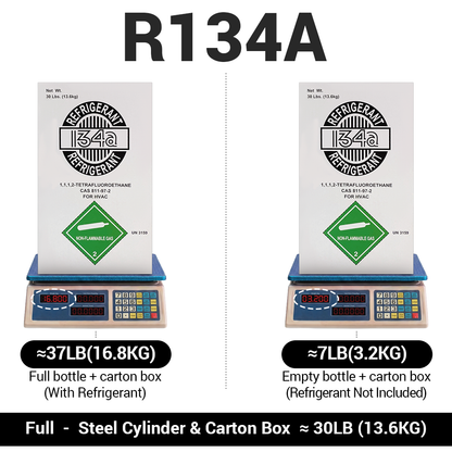 30LB R134A R-134A Freon Refrigerant Gas