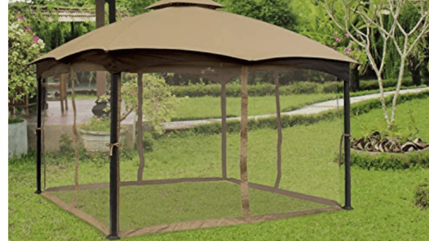 Allen Roth 10 X 12 Heavy Duty Universal Netting Replacement Gazebo Mosquito Screen