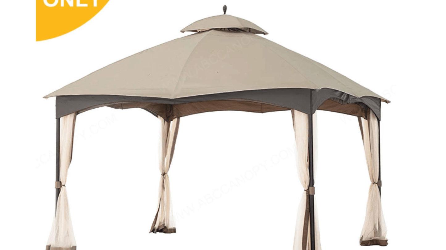 ASTEROUTDOOR Gazebo 12' x 10' Cabin-Style Soft Top Gazebo Top for L-GZ976PST Beige