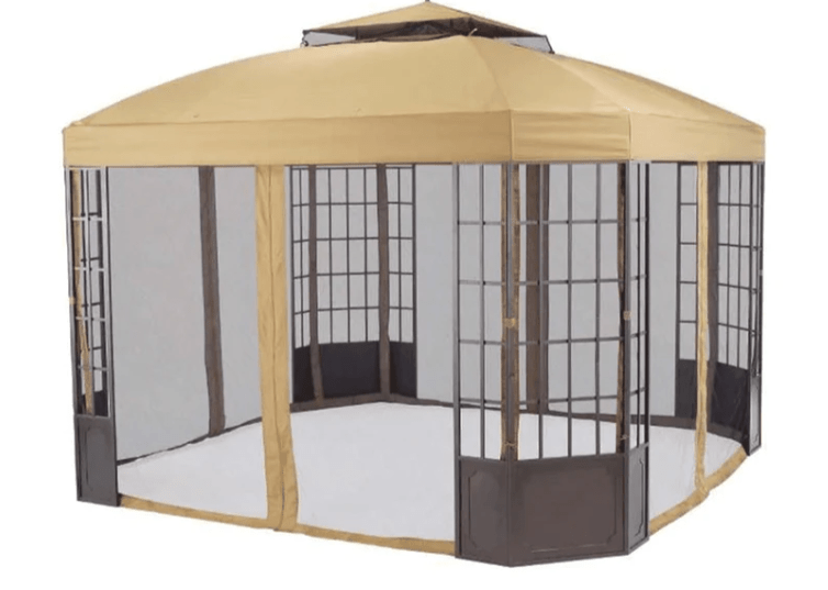 Beige Replacement Mosquito Netting For Shelton Gazebo (10x12 F)