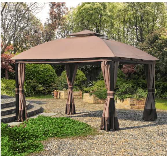 Beige Replacement Mosquito Netting  For South Wales Gazebo (11x12 FT) L-GZ385PST-A Sold At BigLots