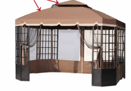 Beige Replacement Screen For  Window Gazebo (10X12 Ft) L-GZ120PST Sold At Sears US