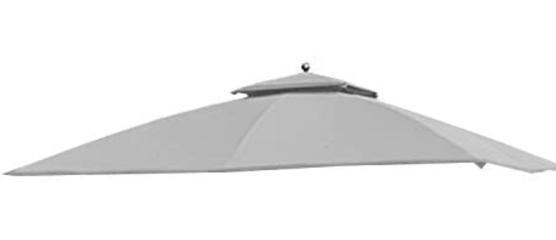 Big Lots Dome Gazebo Replacement 10x12 Canopy and Vent Cover for L-71762 Riplock 350 - Slate Gray