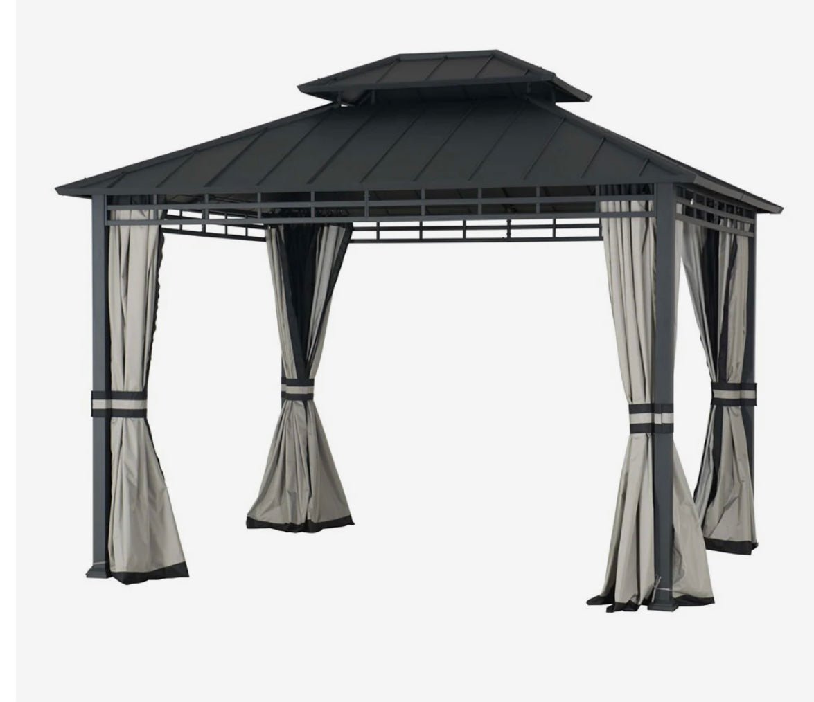 Broyhill Grand Teton Gazebo Replacement  Mosquito Netting with Zippers Set 10x12