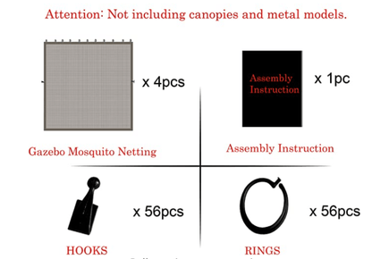 GAZEBO REPLACEMENT MOSQUITO NETTING 13X13 FOR OUTDOOR GAZEBO BEIGE