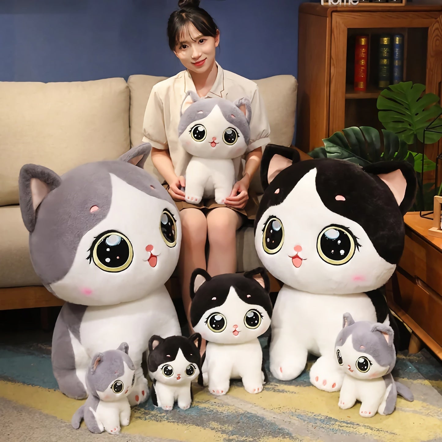 Big-Eyed Cute Kitten Plush