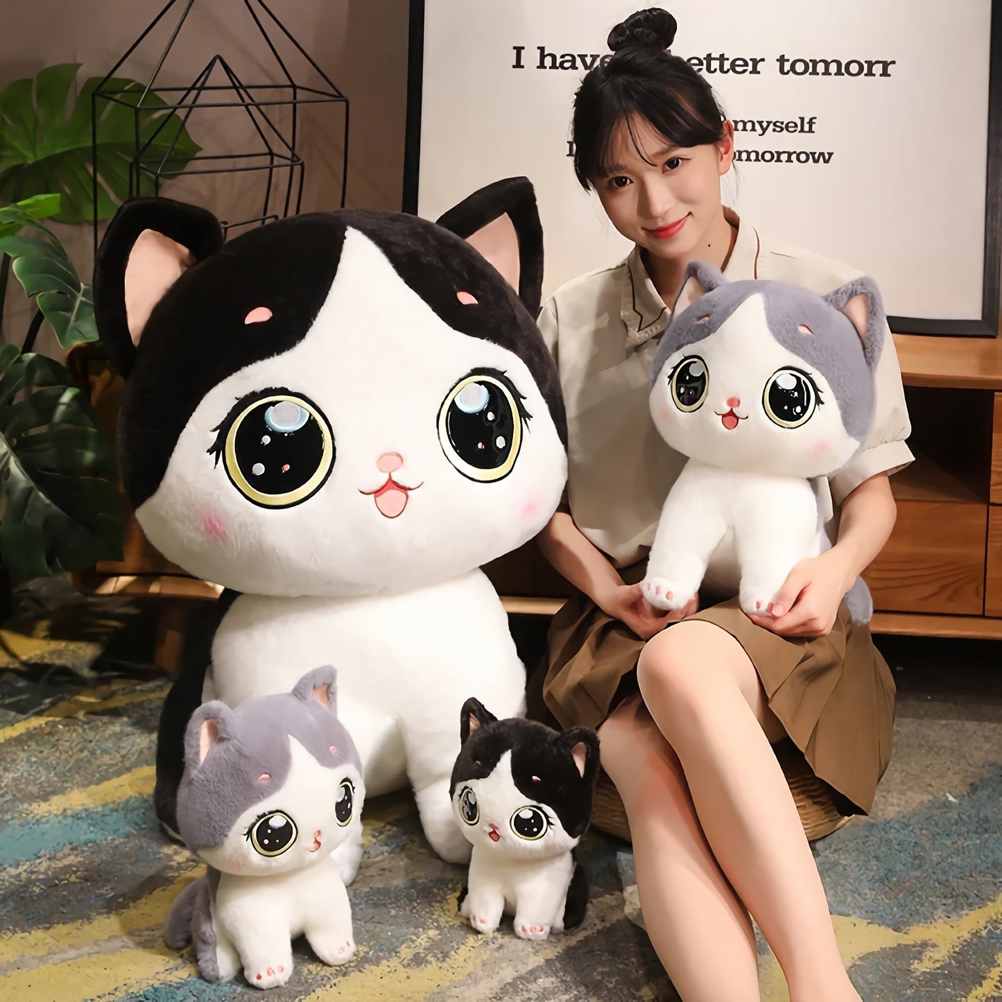 Big-Eyed Cute Kitten Plush