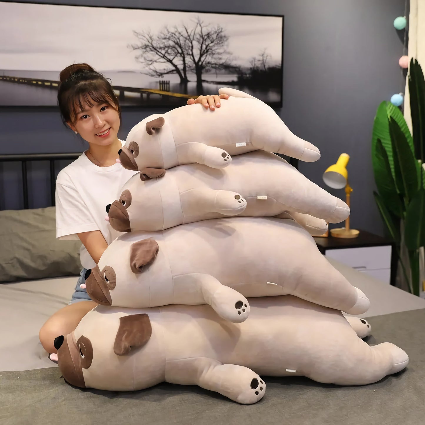 Lazy Pug Loaf Plush